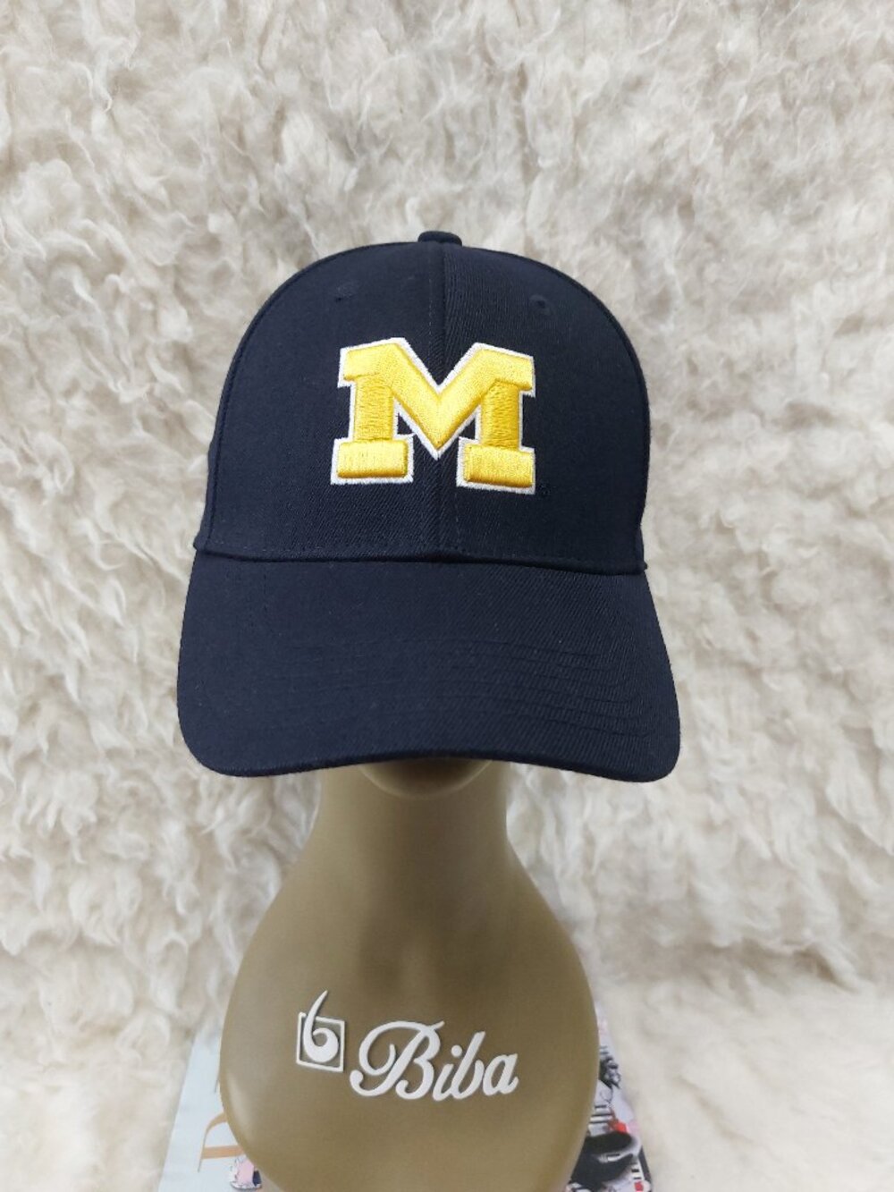Michigan Wolverines Top of the World Dynasty Memory Fit Fitted Hat - Navy Blue